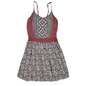 bethany mota skater dress Aeropostale Bethany Mota Skater Dress Womens Small Sleeveless White Neon Orange